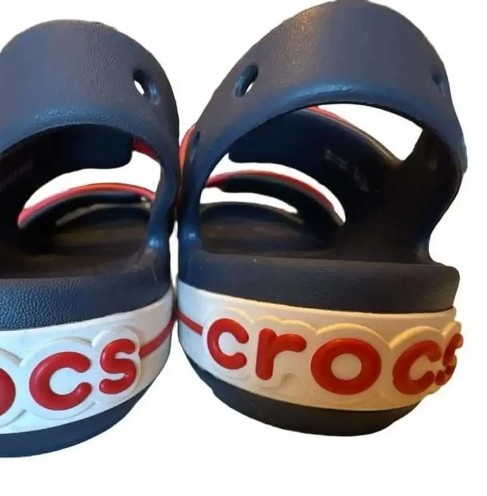 Crocs Crocband Cruiser Sandal Navy Varsity Red Size J 3
